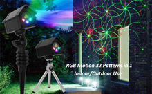 Load image into Gallery viewer, Mini House RGB Firefly with 32 Patterns Garden Laser Lights Projector