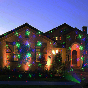 Mini House RGB Firefly with 32 Patterns Garden Laser Lights Projector