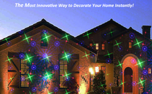 Load image into Gallery viewer, Mini House RGB Firefly with 32 Patterns Garden Laser Lights Projector