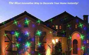Mini House RGB Firefly with 32 Patterns Garden Laser Lights Projector