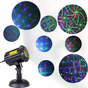 Classic: Motion 8 Patterns in 1 RGB Outdoor Garden Laser Christmas Lights