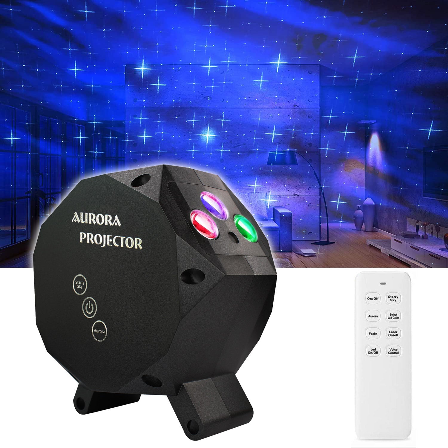 Star Aurora™ Laser Green and RGB LED Night Lights Decorative Projector
