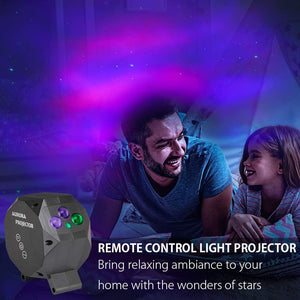 Star Aurora™ Laser Green and RGB LED Night Lights Decorative Projector with Bluetooth Speaker and Remote Control-Silver