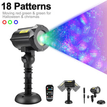 Load image into Gallery viewer, Classic: Motion Pattern 3 models in 1 Continuous 18 Patterns RGB Outdoor Laser Garden and Christmas Lights