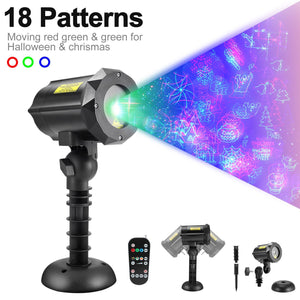 Classic: Motion Pattern 3 models in 1 Continuous 18 Patterns RGB Outdoor Laser Garden and Christmas Lights