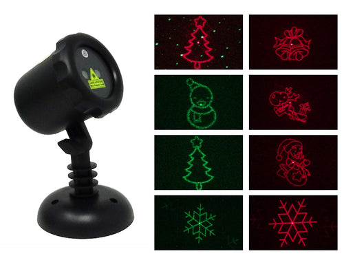 Red & Green Christmas Collage™ Laser Projector